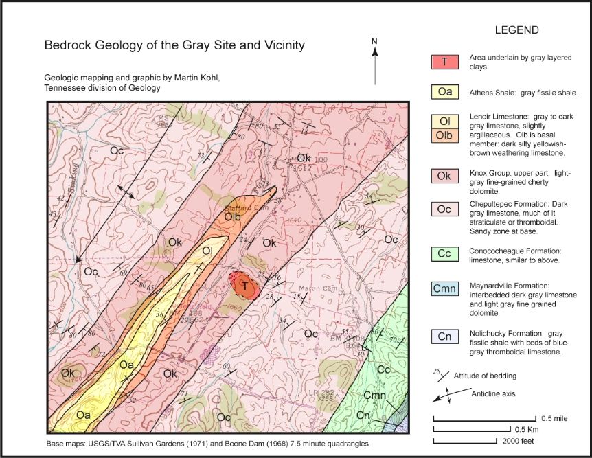 Bedrock Geology of the Gray Site and Vicinity