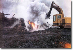 Burning refuse from an abandoned mine - TDEC