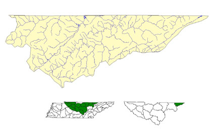Clear Fork of the Cumberland River Watershed Map